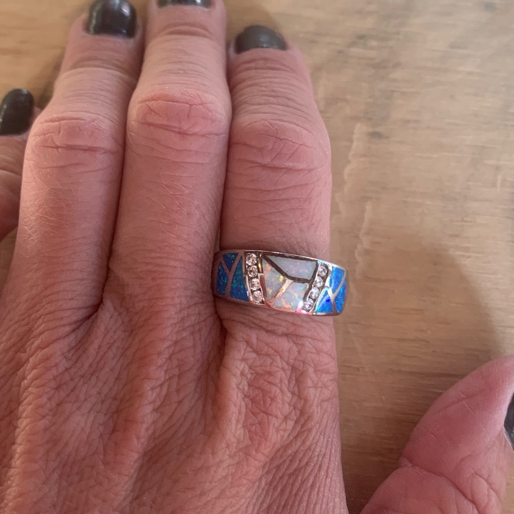 Silver Opal Ring - image 6